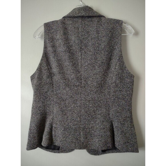 Coldwater Creek Sz 8 Black & White Blazer Vest W/Single Hook Closure & Pockets - Picture 4 of 6